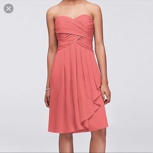 David’s Bridal Strapless Bridesmaids Dress